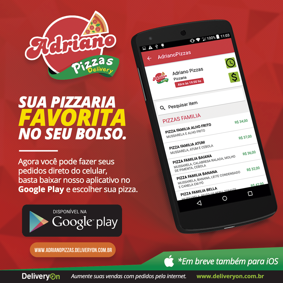 Com entrega gratuita, Pizzaria Dias lança aplicativo de Delivery para  celulares em São Gotardo